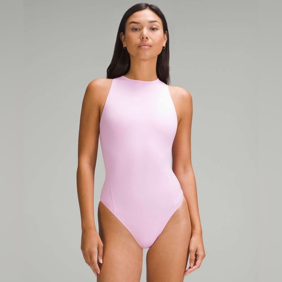lululemon athletica Tops - Lululemon Wundermost Ultra-Soft Nulu High-Neck Sleeveless Bodysuit - Vital Pink